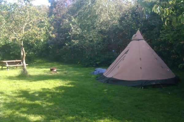Pitch for camping at North Rhinns Camping