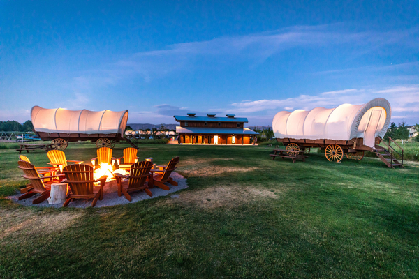 Conestoga Ranch has glamping wagons for families