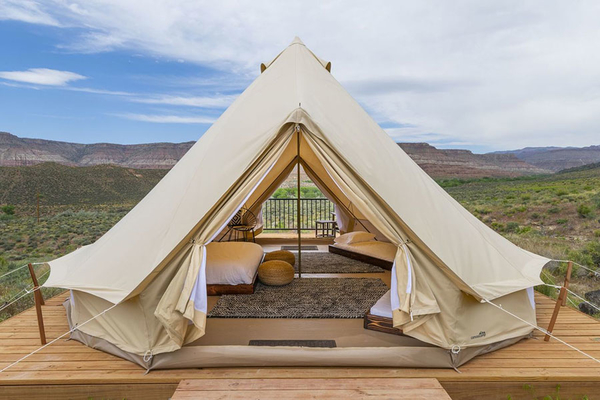 Zion Wildflower Resort safari glamping tent