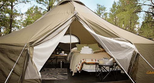 Luxury glamping tent at Arizona Luxury Expeditions