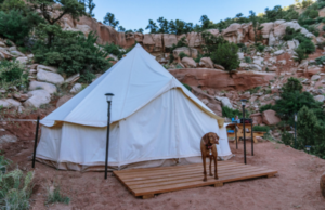 Bell glamping tent at Zion Glamping Adventures