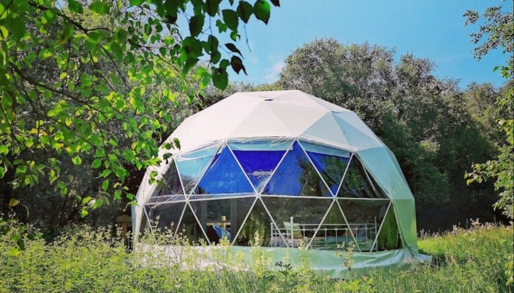Geodesic dome at Teapot Lane Glamping