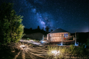 Luxury yurt at Zion Backcountry Glamping