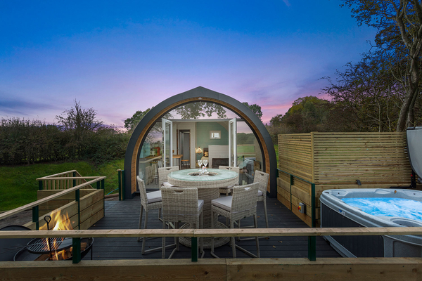 Park Hall Pods, glamping pod with hot tub