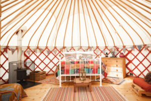 Treemer Farm Yurts luxury yurt interior