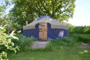 Yurt for glamping at The Orchard Retreat