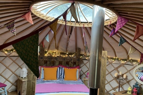 The Secret Yurts, luxury yurt interior