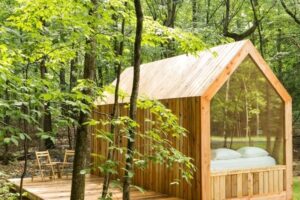 Tiny house for glamping at Gather Greene