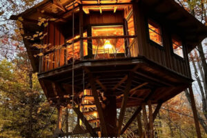 The treehouse at Adirondack Adventure Base, New York