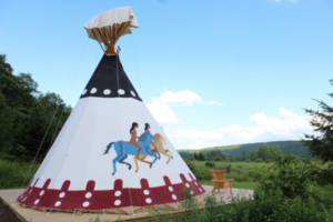 Glamping at Mountain Horse Farm in a Tipi