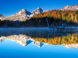 Beautiful mountain reflection on a lake