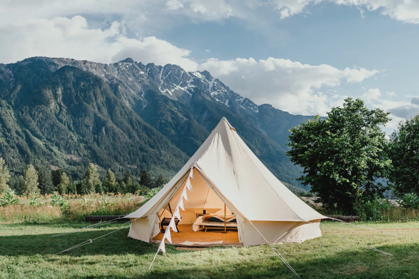 Glamping tent from Wild Havens pop up glamping