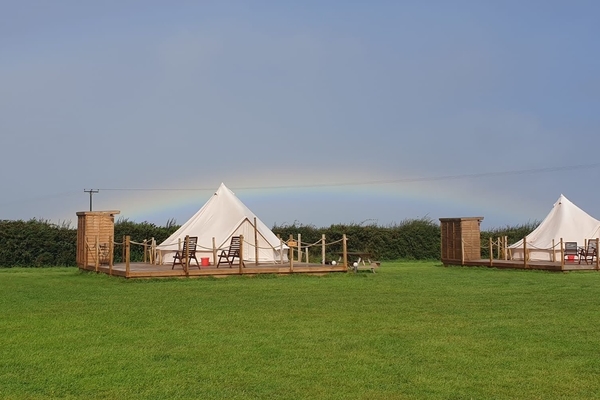Luxury bell tents at Livit Adventures, Devon