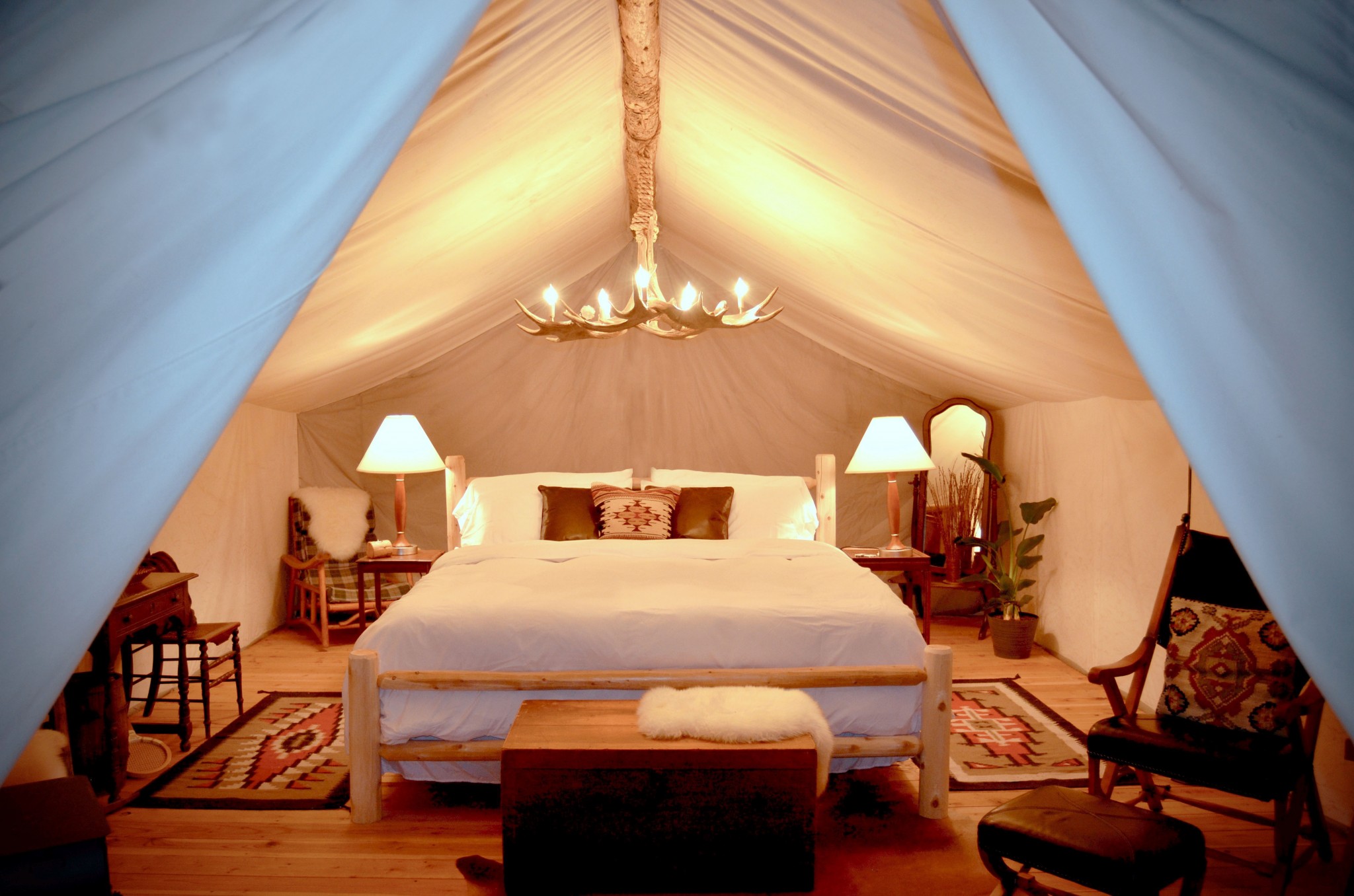 Glamping tent at Collective Yellowstone
