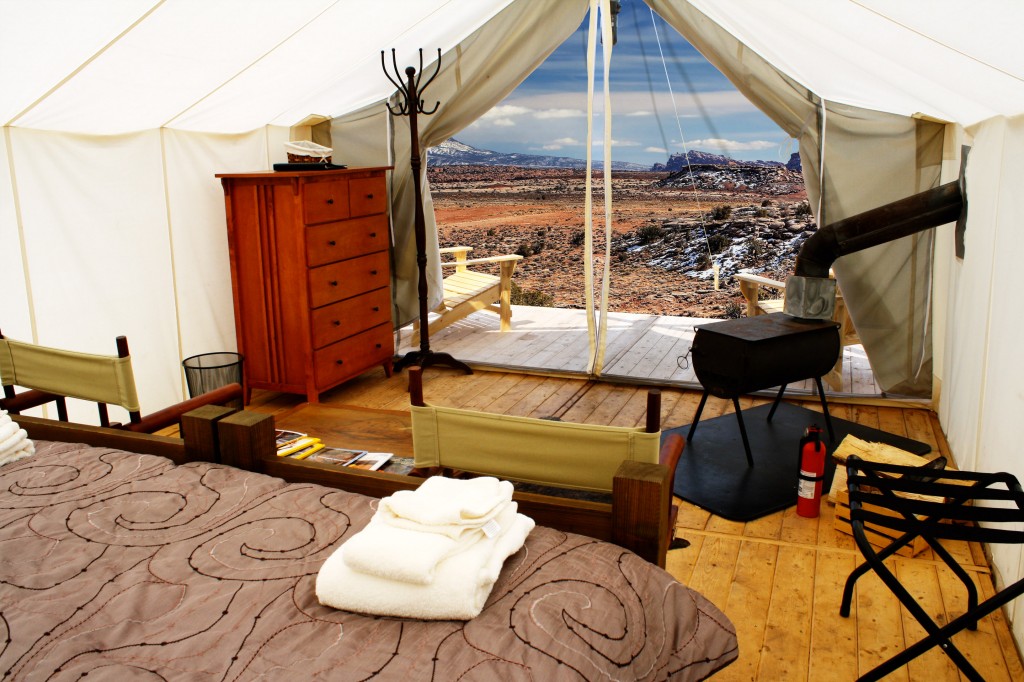 Safari tent at Under Canvas Moab