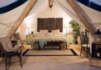 Luxury glamping tent at Pampered Wilderness