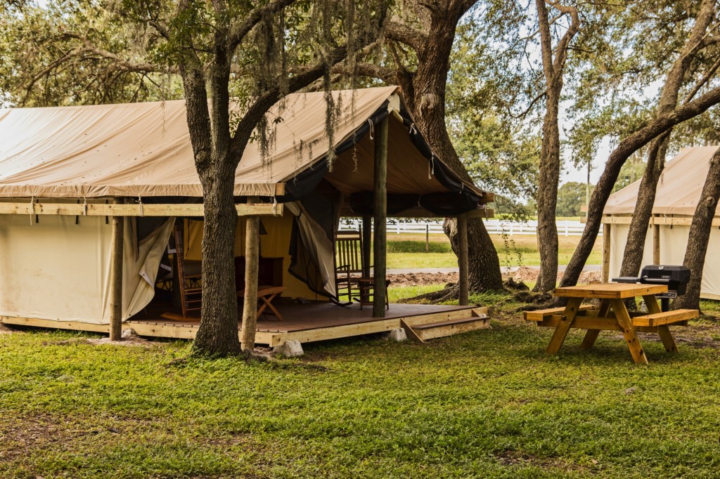 Safari glamping tent at Westgate River Ranch